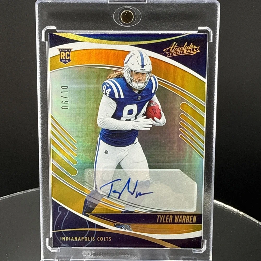 2025 Panini Absolute - Indianapolis Colts Tyler Warren Spectrum Gold Auto /10